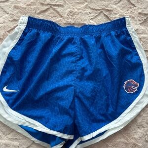 Nike Women's Blue and White Athletic Shorts